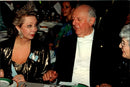 Princess Christina in concert with literary prize winner Dario Fo (Italy) during the gala dinner - Vintage Photograph