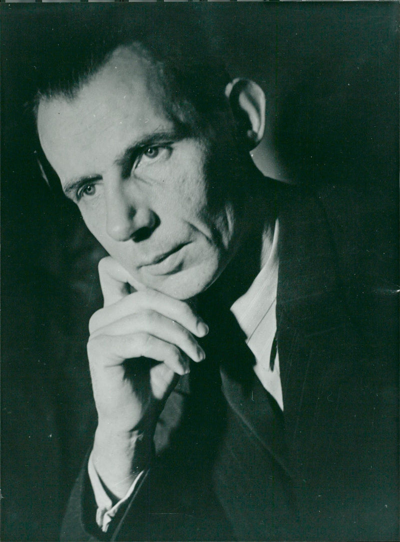 Portrait of the poet Nils Ferlin - Year 1948 - Vintage Photograph