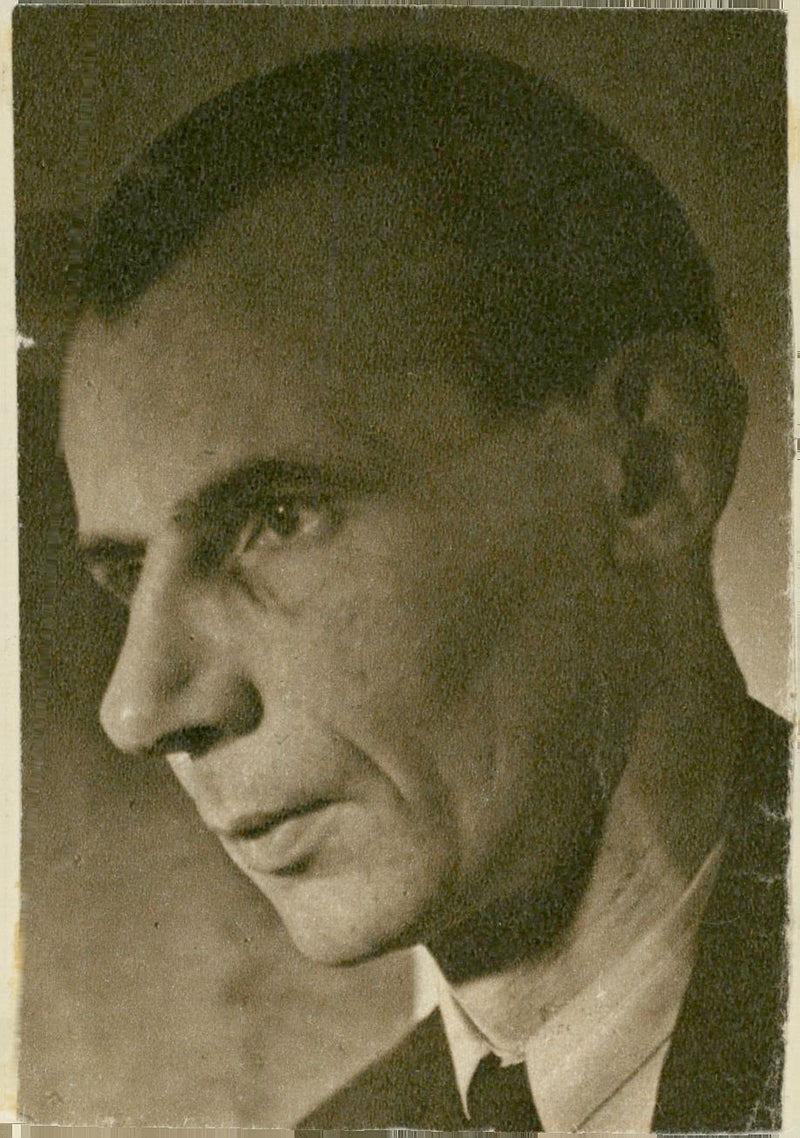 Portrait of the poet Nils Ferlin - Year 1939 - Vintage Photograph