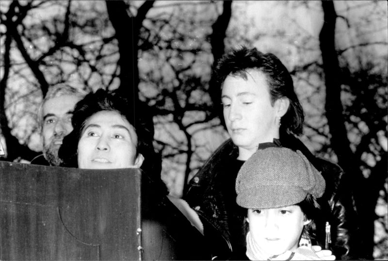 Julian Lennon and his half brother Sean Lennon attend when Yoko Ono plants a memorial garden in John Lennon&