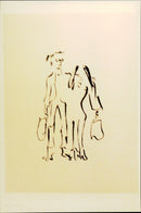 Brittisk musiker John Lennon, en av grundarna till musikgruppen The Beatles. "Musicians as Artists". - Vintage Photograph