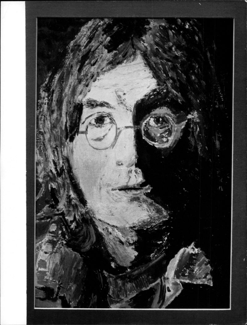 British musician John Lennon, one of the founders of the music group The Beatles. - Vintage Photograph