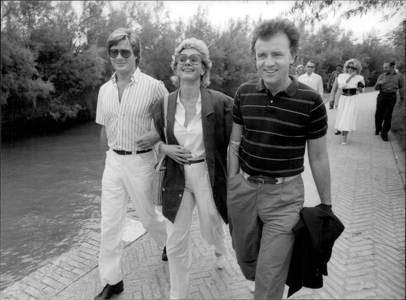 Robertino Rossellini and Sister Pia LindstrÃ¶m with husband - Vintage Photograph