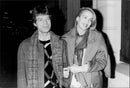 Mick Jagger and the model Jerry Hall after a Japanese dinner in Paris - Vintage Photograph