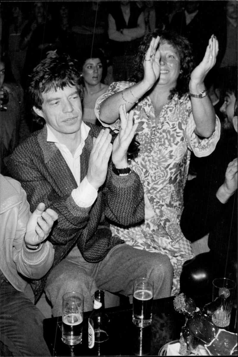 Mick Jagger at Philippe Patrice 35th Birthday at the Krypton Club - Vintage Photograph