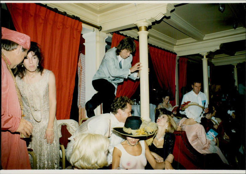 Mick Jagger and the model Jerry Hall at the Chelsea Arts Ball - Vintage Photograph
