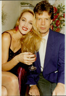 Mick Jagger and the model Jerry Hall at Jerry&