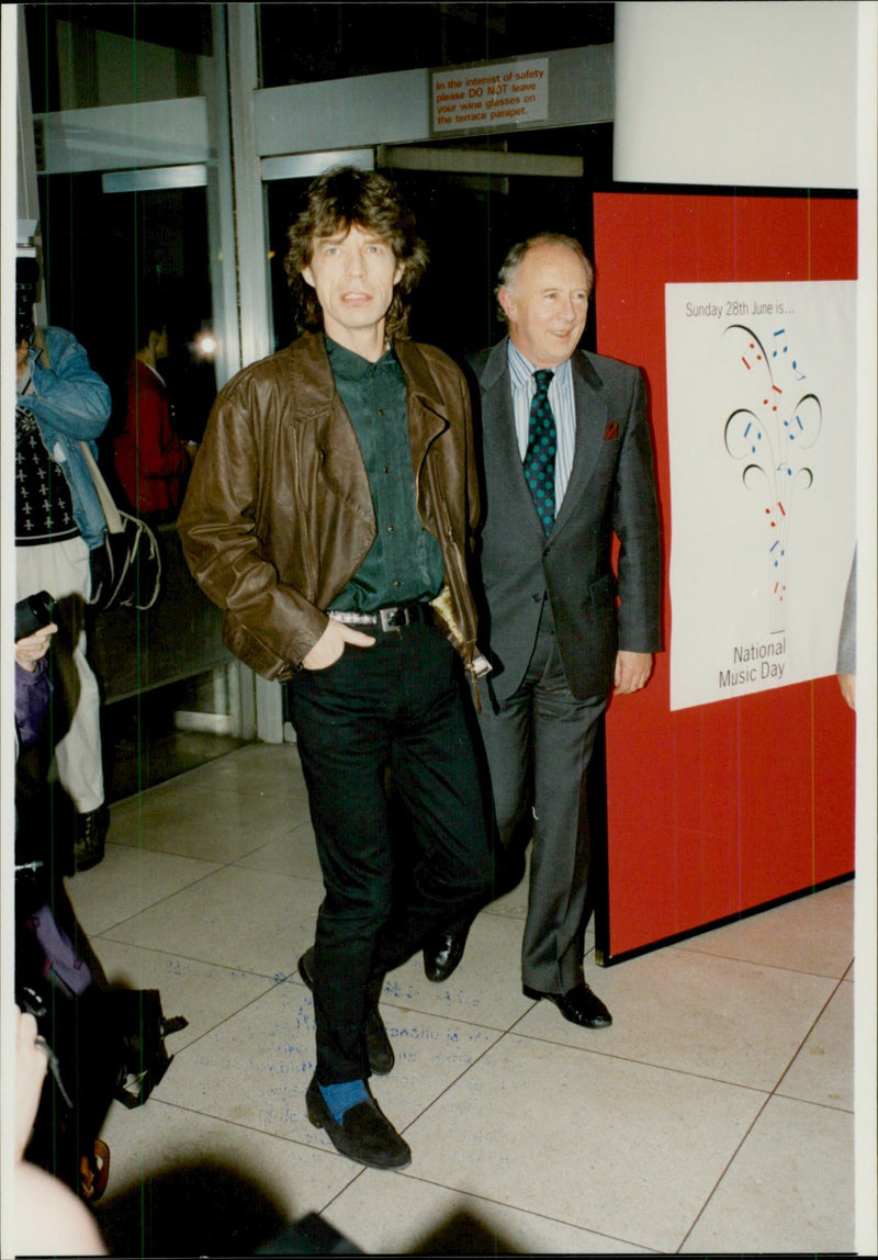 Mick Jagger at a press conference at the Festival Hall - Vintage Photograph
