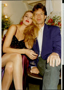 Mick Jagger and the model Jerry Hall at Jerry&