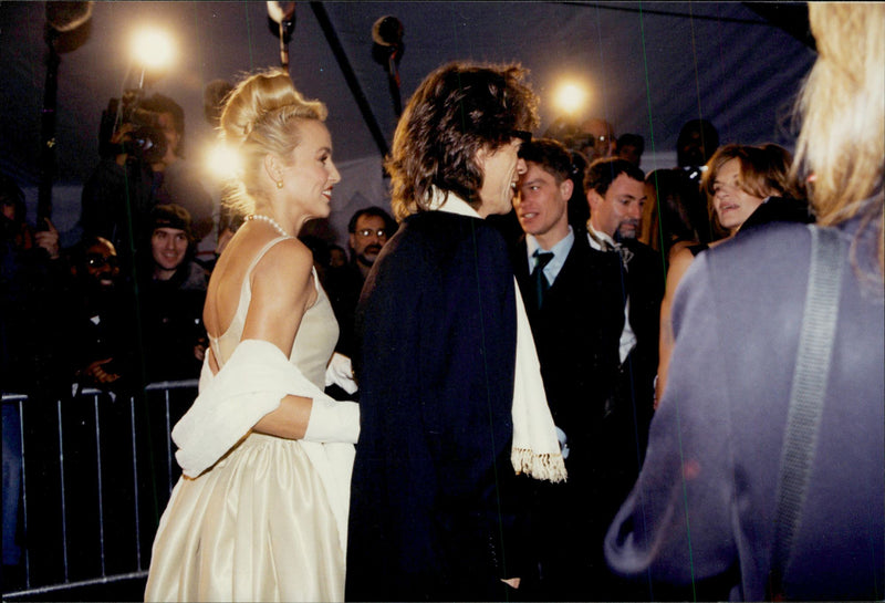 Mick Jagger with photo model Jerry Hall at the Council of Fashin Designers of Americas Awards - Vintage Photograph