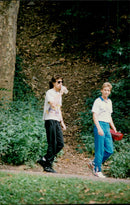 Mick Jagger is jogging with a personal coach in Central Park - Vintage Photograph