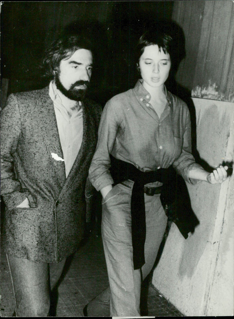 Martin Scorsese and Isabella Rossellini in Rome - Vintage Photograph