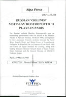 Mstislav Rostropovitj after a concert in Paris - Vintage Photograph