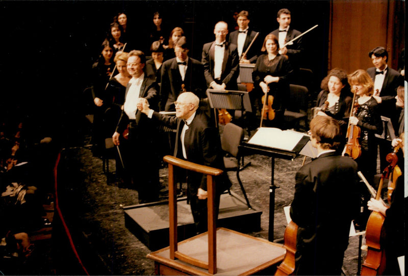 Mstislav Rostropovitj after a concert in Paris - Vintage Photograph