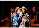 Mick Jagger and blues vetera Jimmie Rogers. - Vintage Photograph