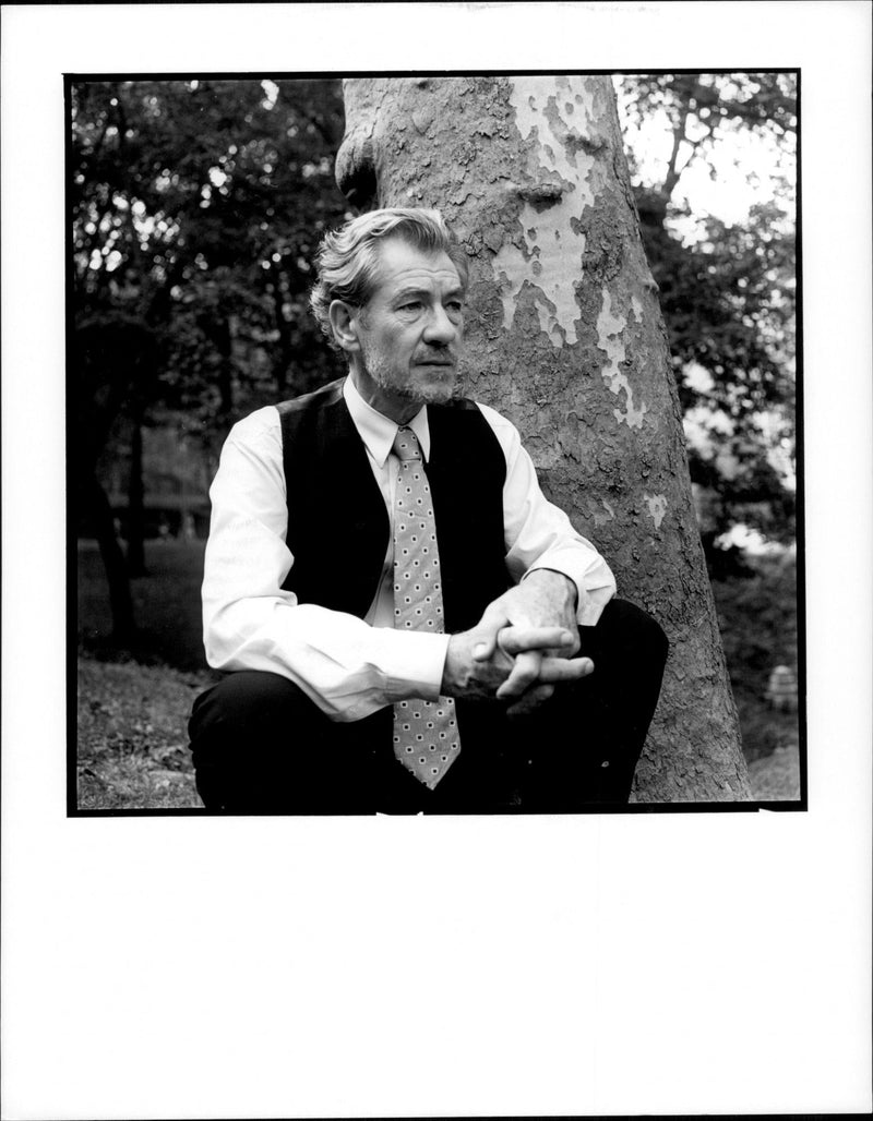 Portrait image of British actor Ian McKellen taken in an unknown context. - Vintage Photograph