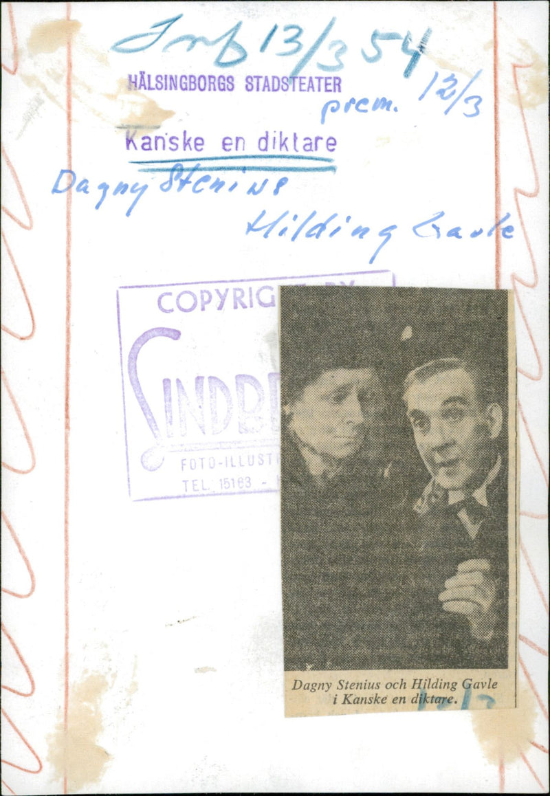 Dagny Stenius and Hilding Gavle in &quot;Maybe a Poet&quot; - Vintage Photograph