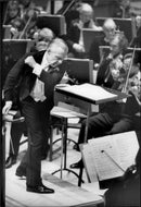 Sixten Ehrling directs SvD&#39;s and Philharmonic&#39;s New Year&#39;s Concert in the Concert Hall. - Vintage Photograph