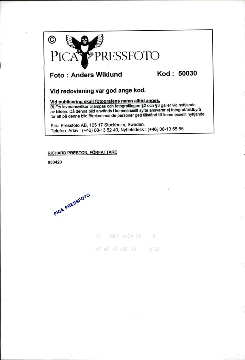 American writer Richard Preston - Vintage Photograph