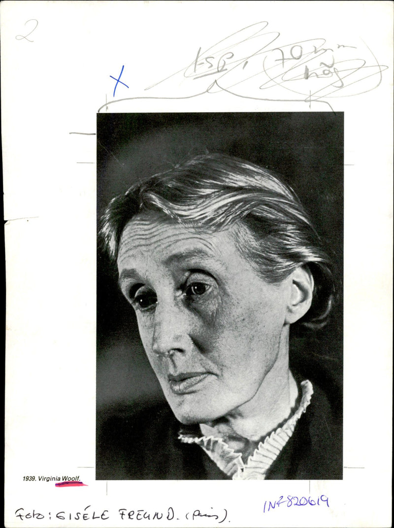 British writer Virginia Woolf - Year 1939 - Vintage Photograph