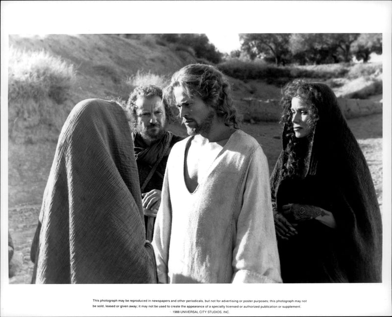 Barbara Hershey and Willem Dafoe in The Last Temptation of Christ. 1988. - Vintage Photograph