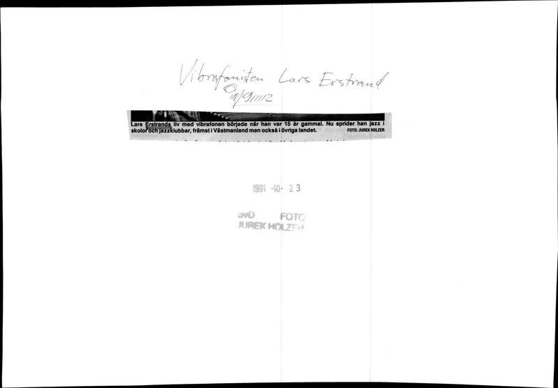 Lars Erstrand, vibrafonist - Vintage Photograph