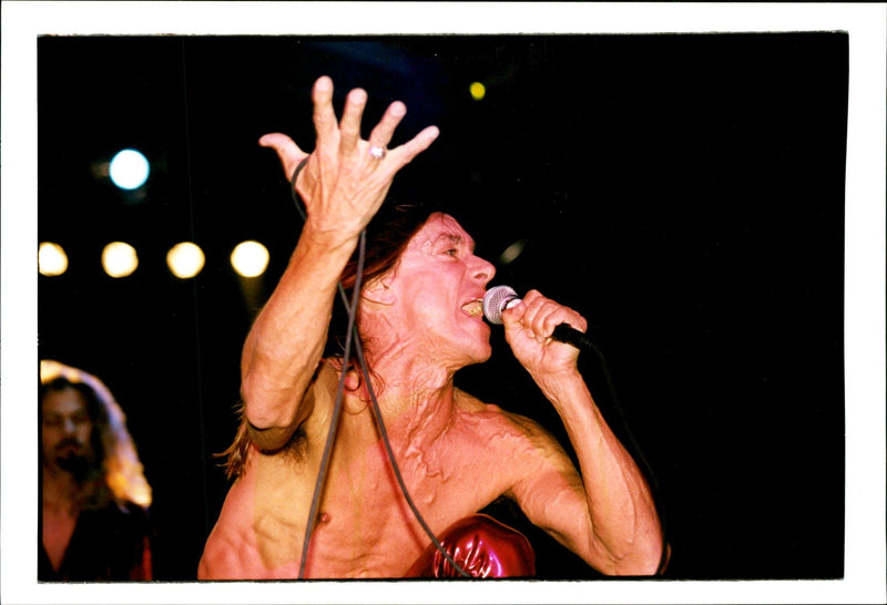 Rock singer Iggy Pop performs on &quot;Solidays&quot; - Vintage Photograph