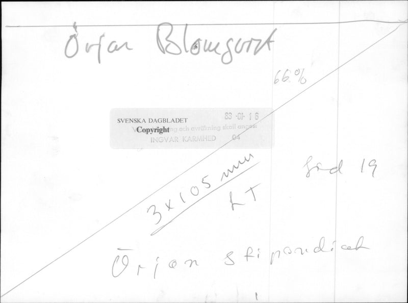 Ãrjan Blomqvist - Vintage Photograph