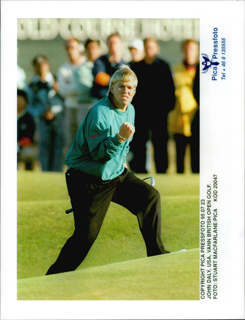 Golf player John Daly wins the British Open 1995 - Vintage Photograph