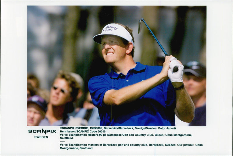 Golf player Colin Montgomerie under Volvo Scandinavian Masters 1999 - Vintage Photograph