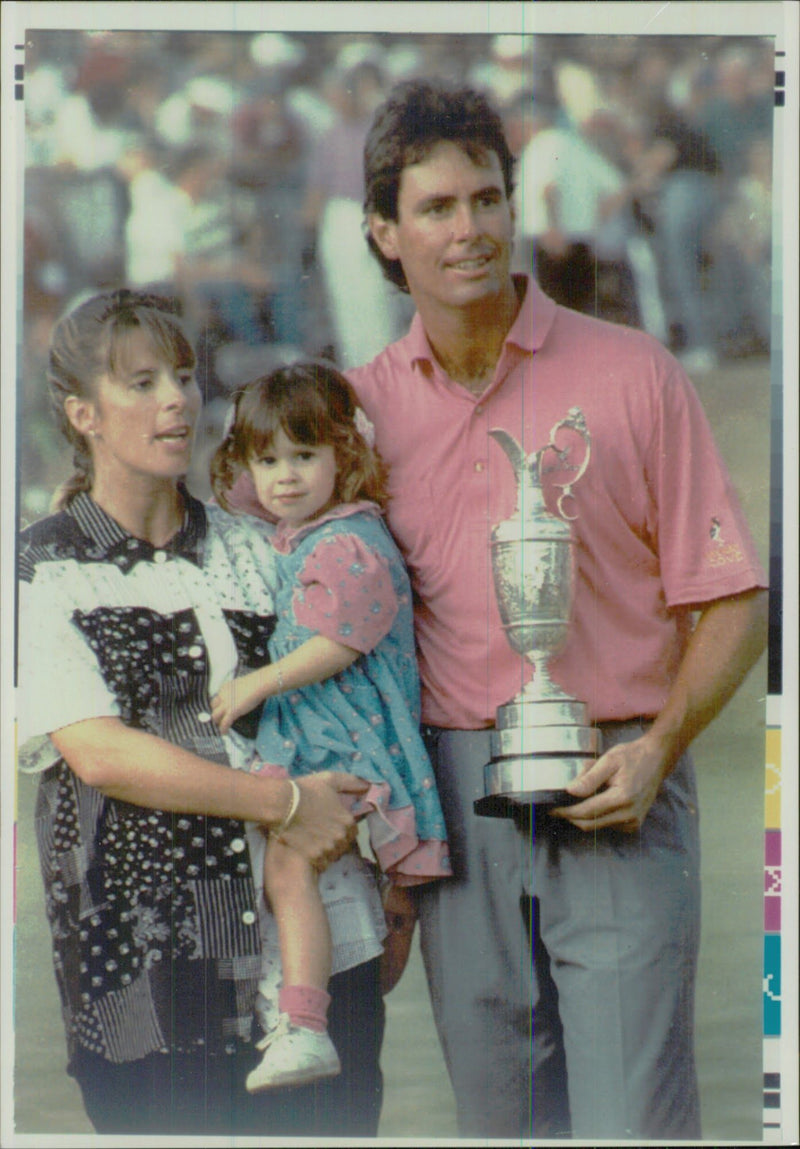 Ian Baker-Finch with his wife Jennie and daughter Hayley - Vintage Photograph