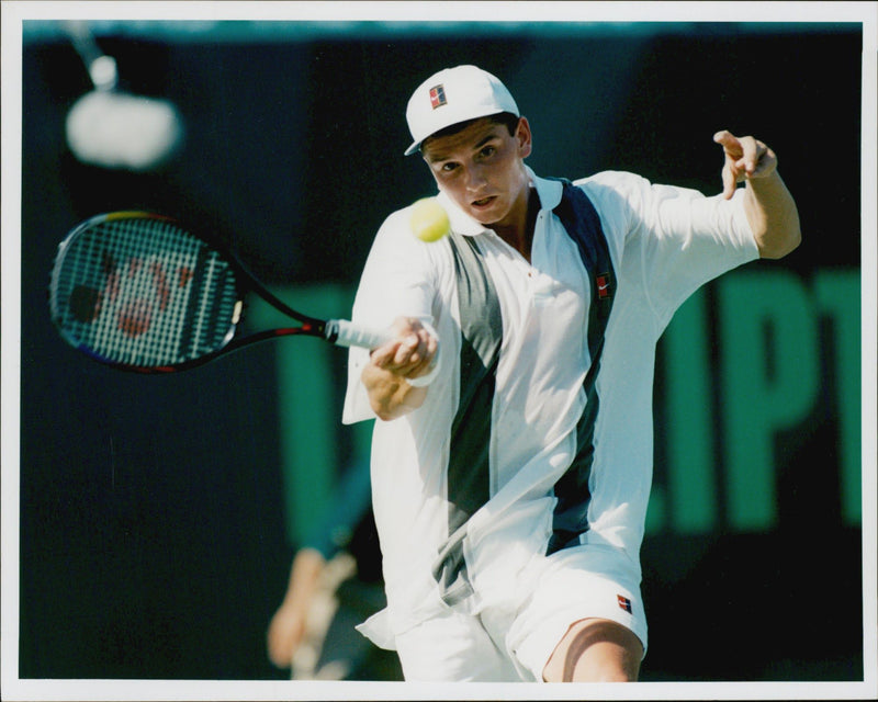 Dutch tennis player Richard Krajicek. - Vintage Photograph