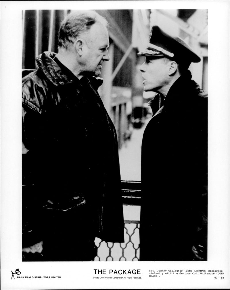 Gene Hackman and John Heard in "The Package". - Vintage Photograph