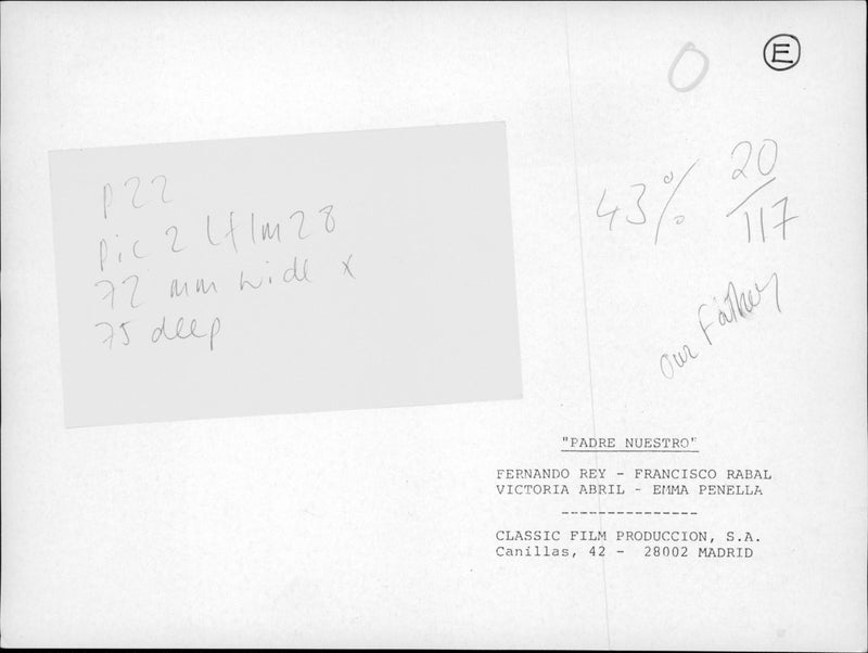 A scene from the film Padre nuestro. - Vintage Photograph