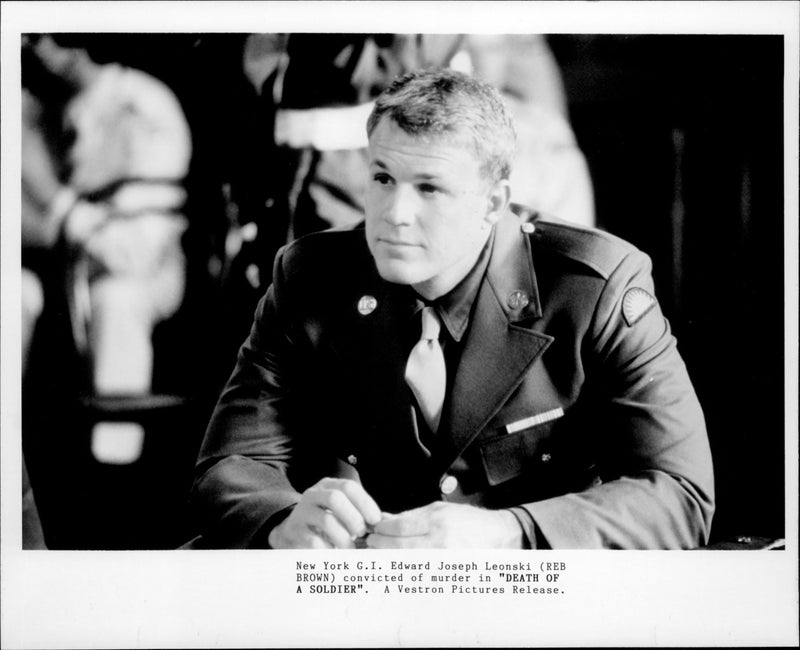 Reb Brown as Pvt. Edward J. Leonski convicted of murder in "Death of a Soldier" - Vintage Photograph