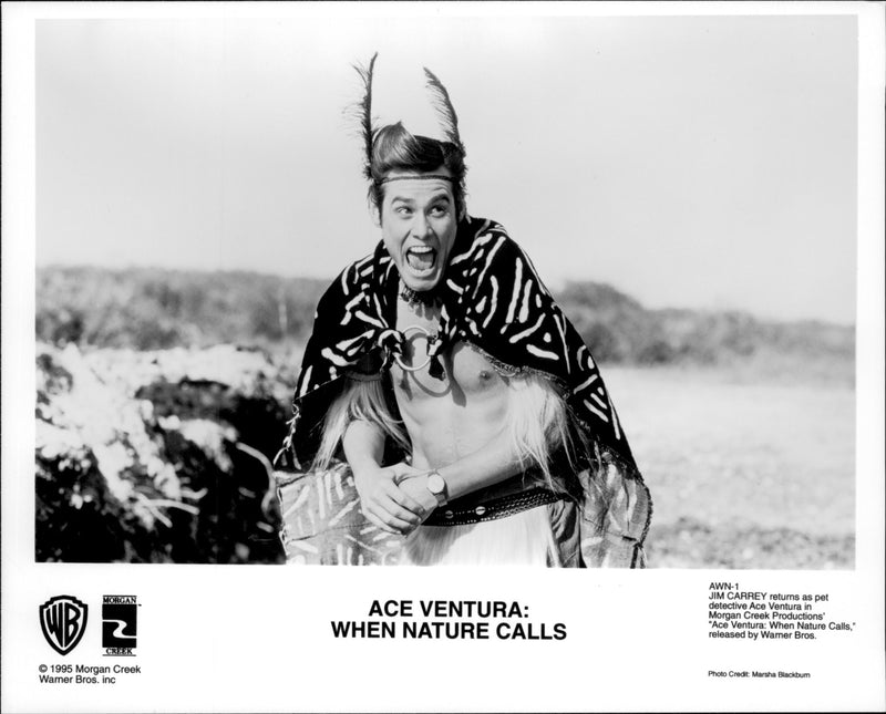 A scene from the film Ace Ventura: When Nature Calls. - Vintage Photograph