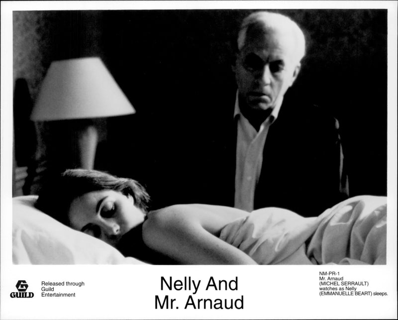 Michel Serrault and Emmanuelle BÃ©art stars in Nelly and Mr. Arnaud. 1995. - Vintage Photograph