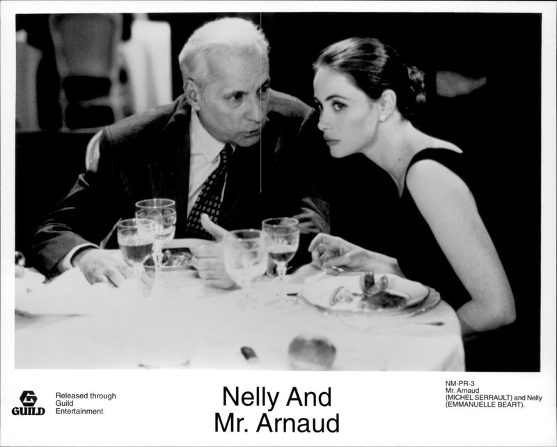 Michel Serrault stars with Emmanuelle BÃ©art in Nelly and Mr. Arnaud. 1995. - Vintage Photograph