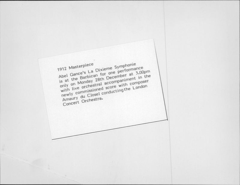 1912 CONCERT COMPOSER COMPANY NAMED - Vintage Photograph