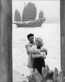 Sean Penn and Madonna in Shanghai Surprise scene - Vintage Photograph