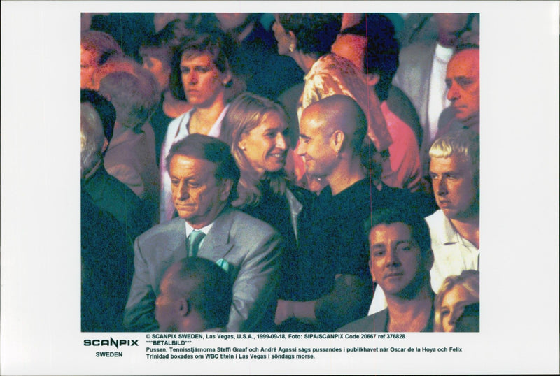 Tennis stars Andre Agassi and Steffi Graf in Las Vegas - Vintage Photograph