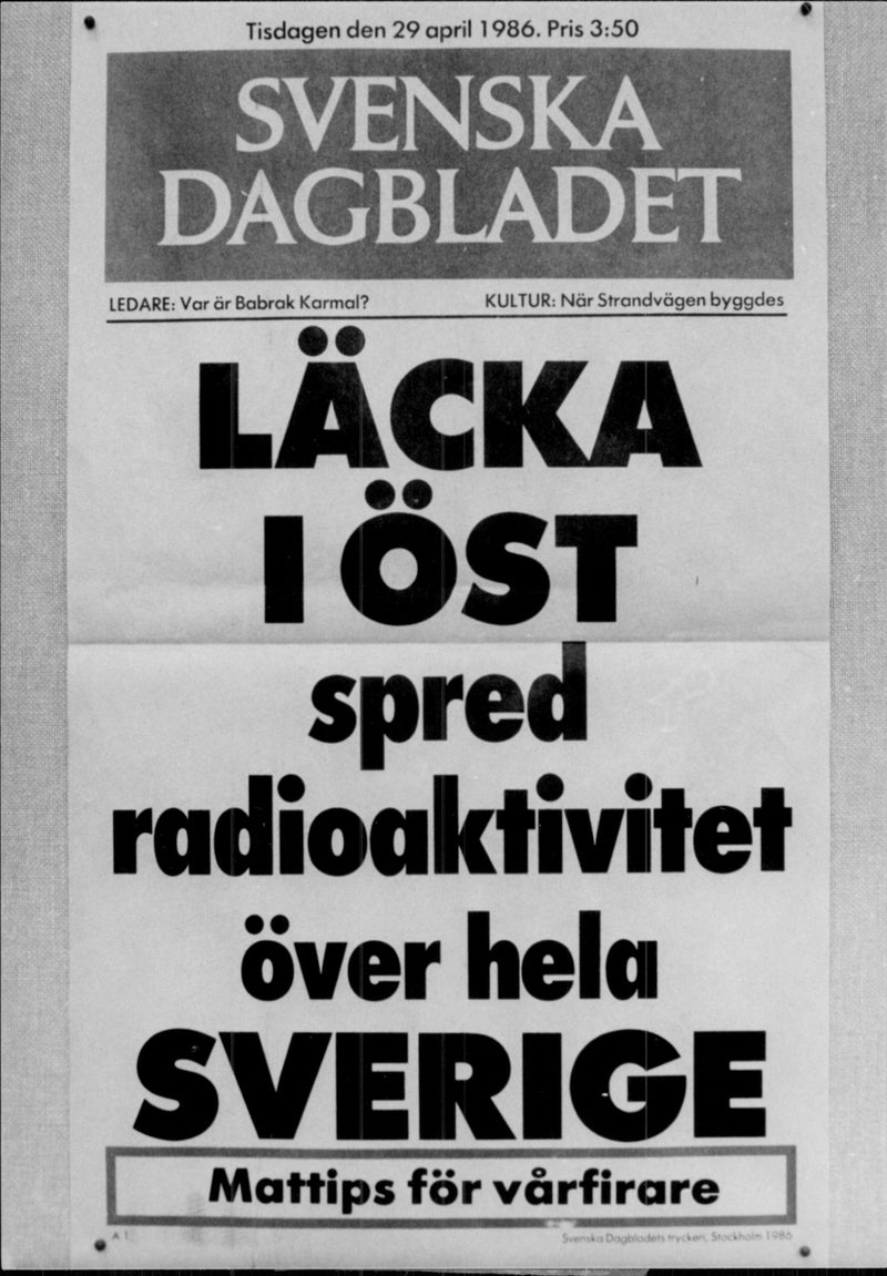 An expedition from Svenska Dagbladet about the Chernobyl accident - Vintage Photograph