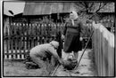In the village of Sivitsa, people continue to grow their plots, despite the heavy radioactive precipitation after the Chernobyl accident - Vintage Photograph