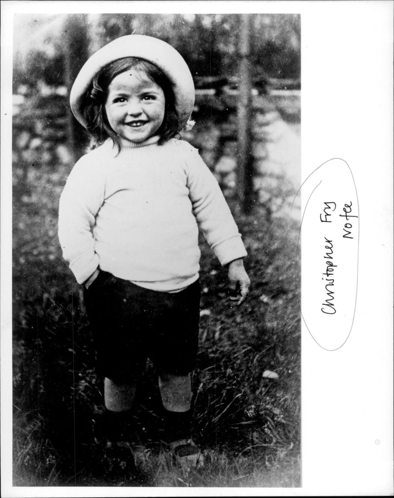 English poet and playwright, Christopher Fry. - Vintage Photograph