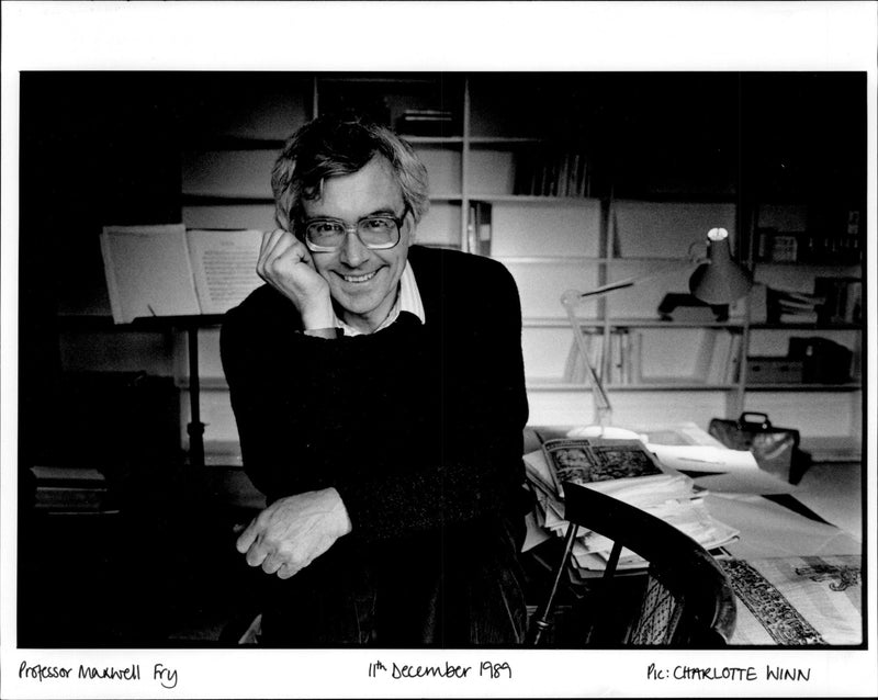 English modernist architect, writer and painter, Maxwell Fry. - Vintage Photograph