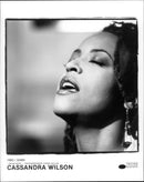 Close up of US jazz musician Cassandra Wilson while close her eyes - Vintage Photograph