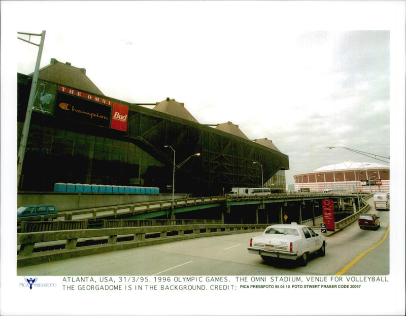 1995 OMNI CHAMPIONSHIP ATLANTA OLYMPIC GAMES STADIUM VENUE VOLLEYBALL - Vintage Photograph