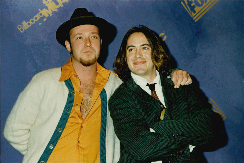 Scott Weiland from Stone Temple Pilots and actor Robert Downey Jr. At the Billboard Music Awards at the Universal Amphitheater - Vintage Photograph