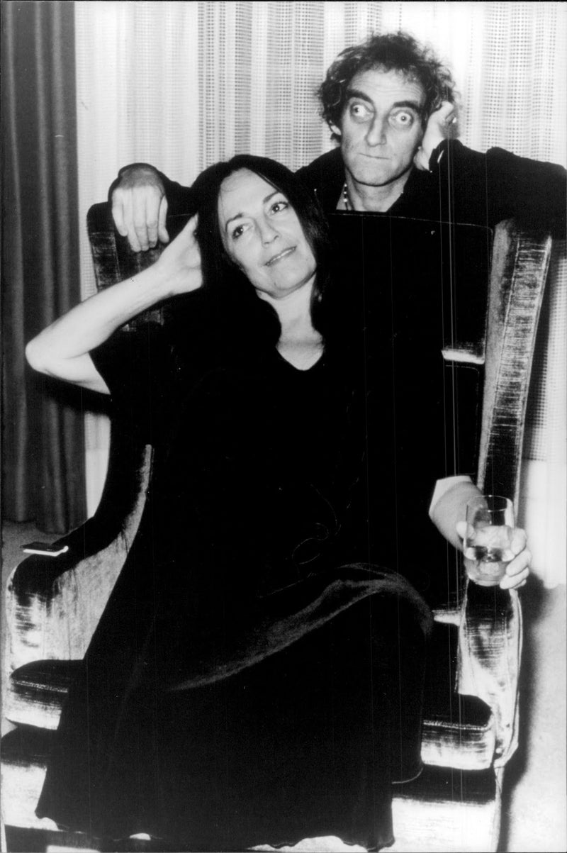 Portrait image of actor Marty Feldman and his wife Loretta taken in an unknown context. - Vintage Photograph