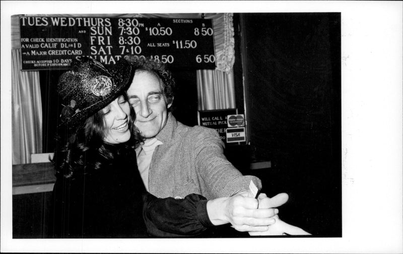 Marty Feldman and his wife Loretta Sullivan. - Vintage Photograph